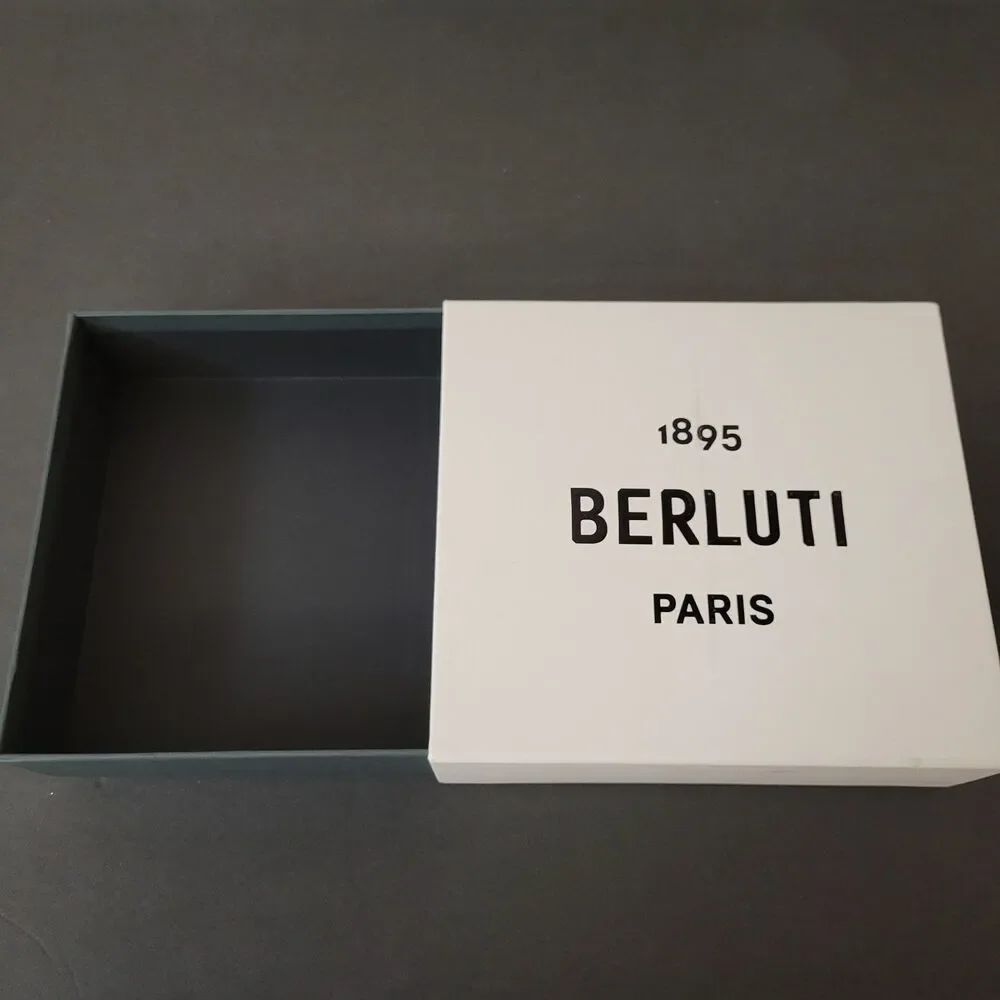 Berluti Paris Empty Luxury Gift Box White Small Storage Box 8x7x2.5 Inches